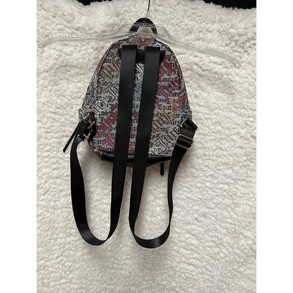 Juicy Couture Mini Backpack 13x10" Y2K Gothic Logo Print Streetwear NEW‎ - Picture 3 of 5